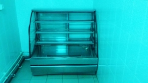 Витрина холодильная кондитерская с 3 полками, дно камеры - нерж.сталь, Vena 1.25